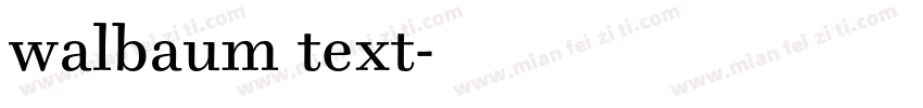 walbaum text字体转换